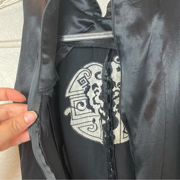 Vintage L.A. GLO Black Mini Fitted High Neck Dress Size 3/4 - Picture 9 of 9